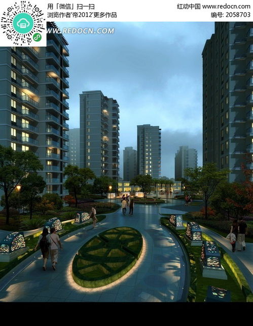 建筑效果圖 清晨時(shí)分天空下的亮燈的高樓和道路psd素材免費(fèi)下載 編號(hào)2058703 紅動(dòng)網(wǎng)